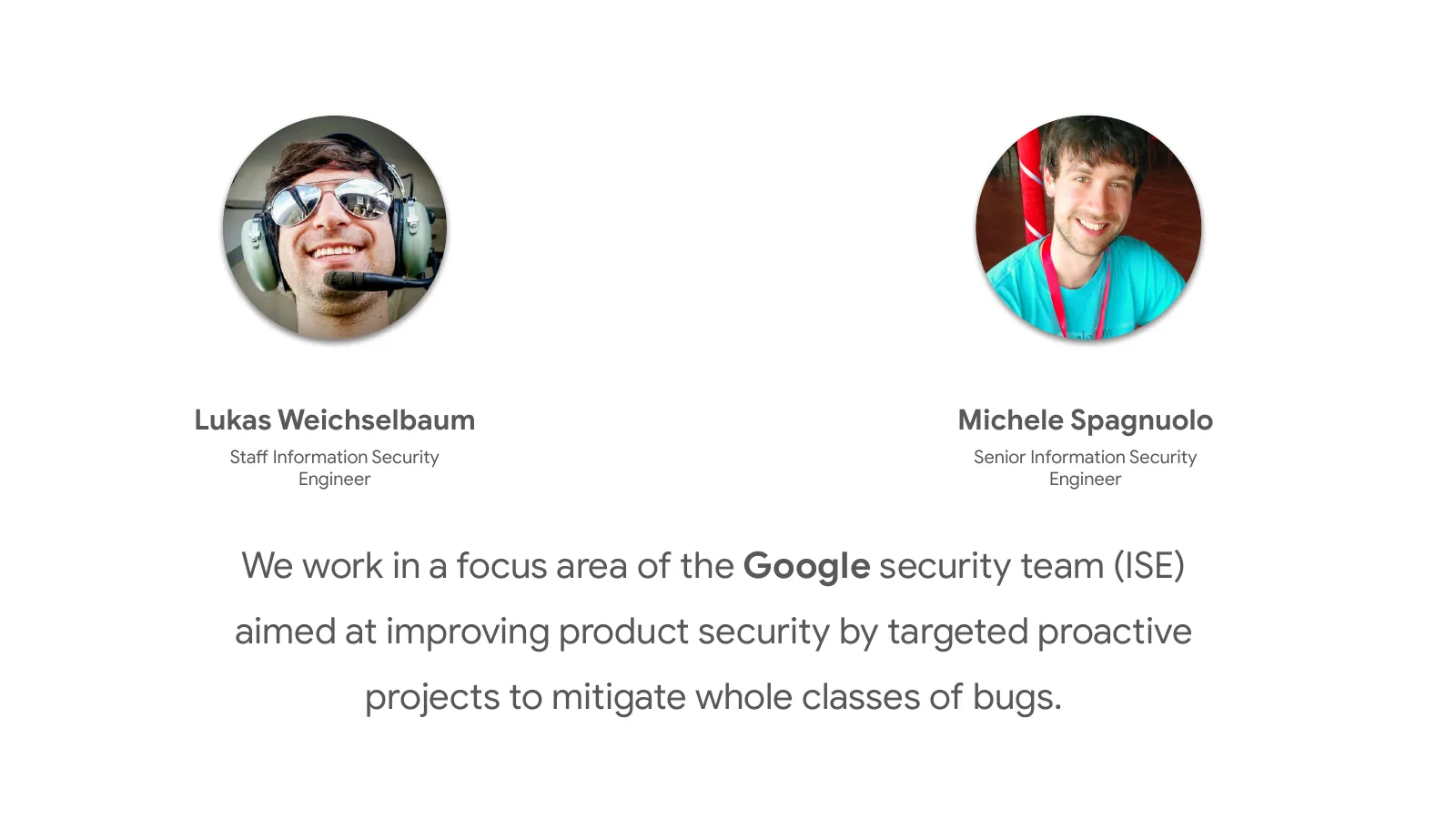 Slide 2: Lukas Weichselbaum Michele Spagnuolo