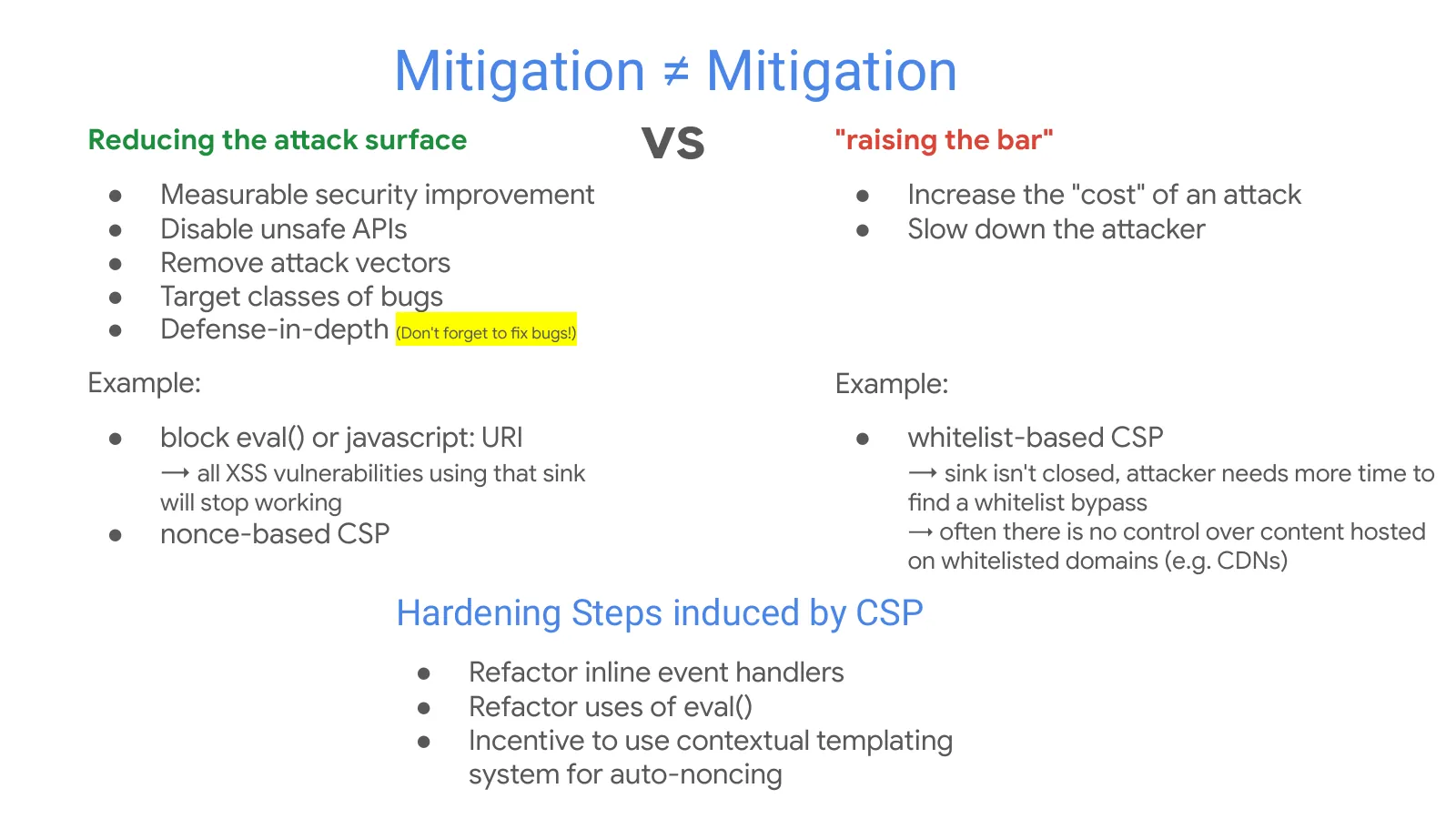 Slide 10: Mitigation ≠ Mitigation