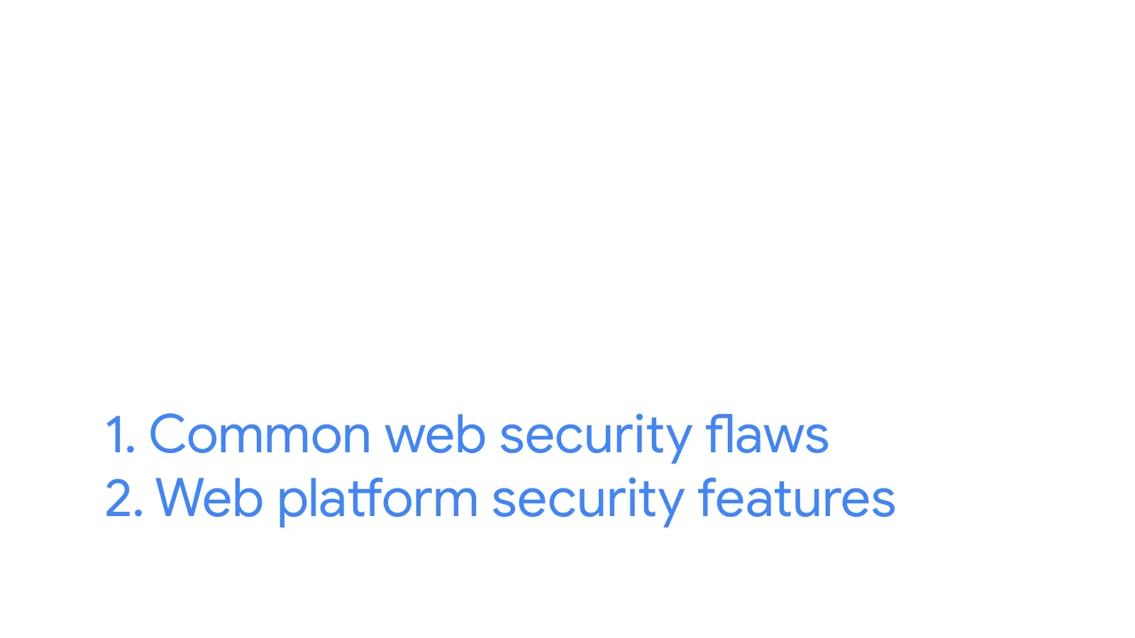 Slide 3: 1. Common web security flaws