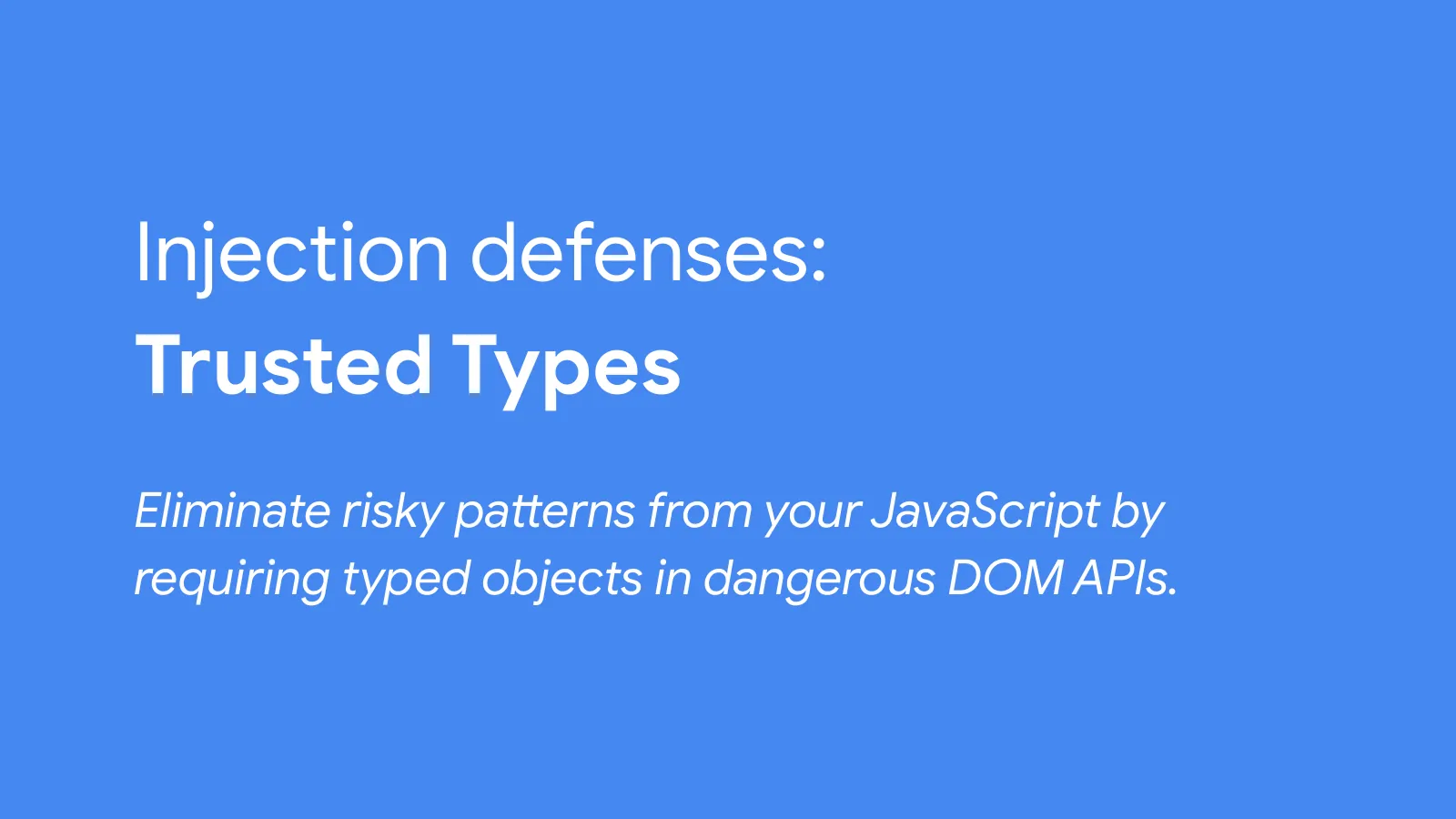 Slide 34: Injection defenses: