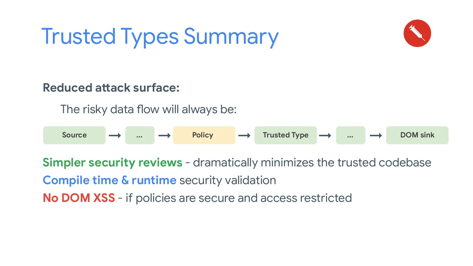 Slide 41: Trusted Types Summary
