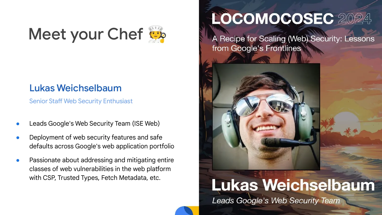 Slide 2: Meet your Chef