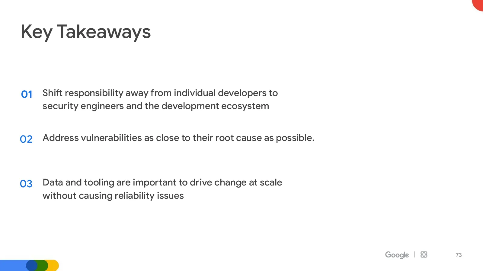 Slide 73: Key Takeaways