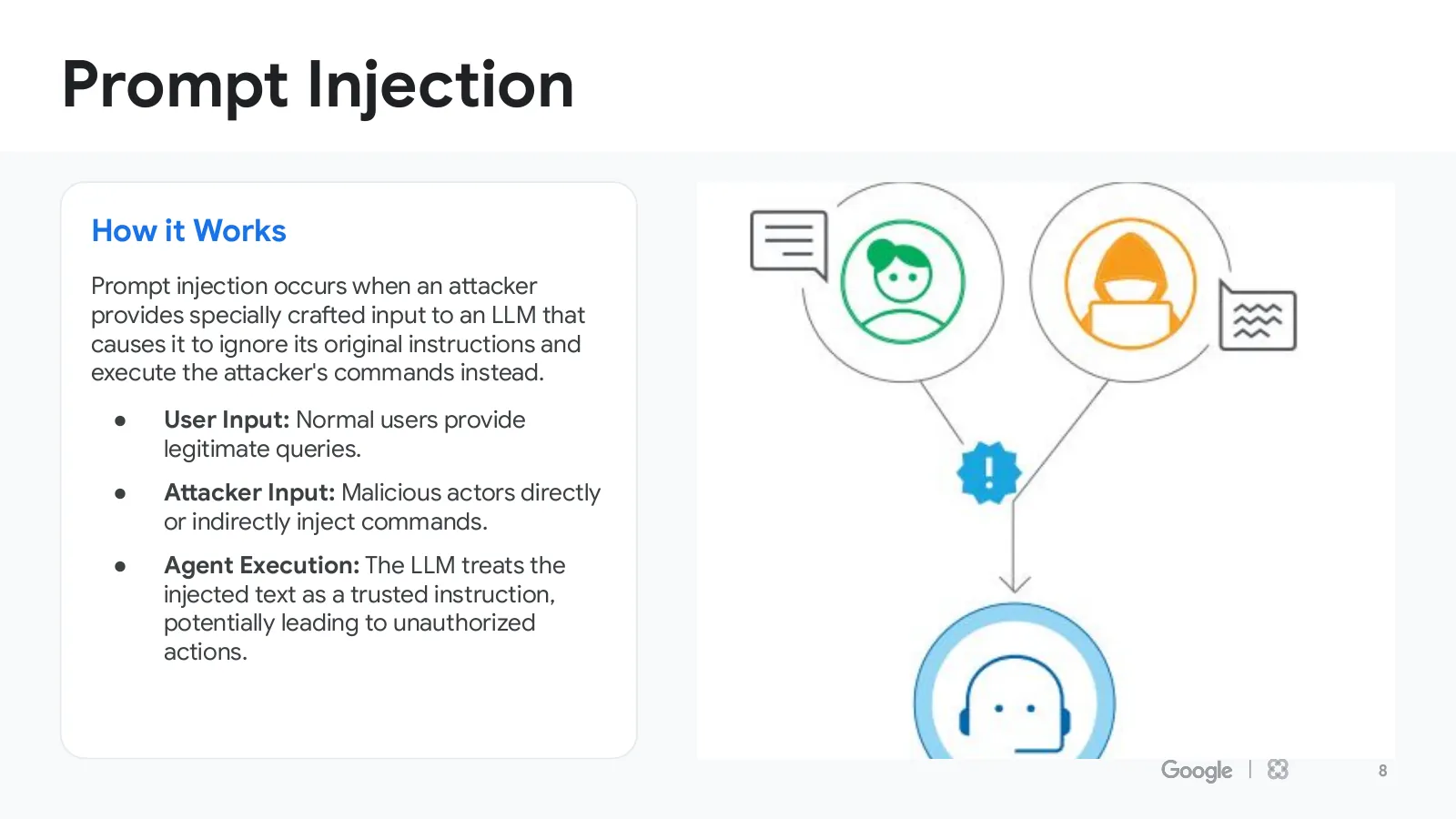 Slide 8: Prompt Injection (continued)