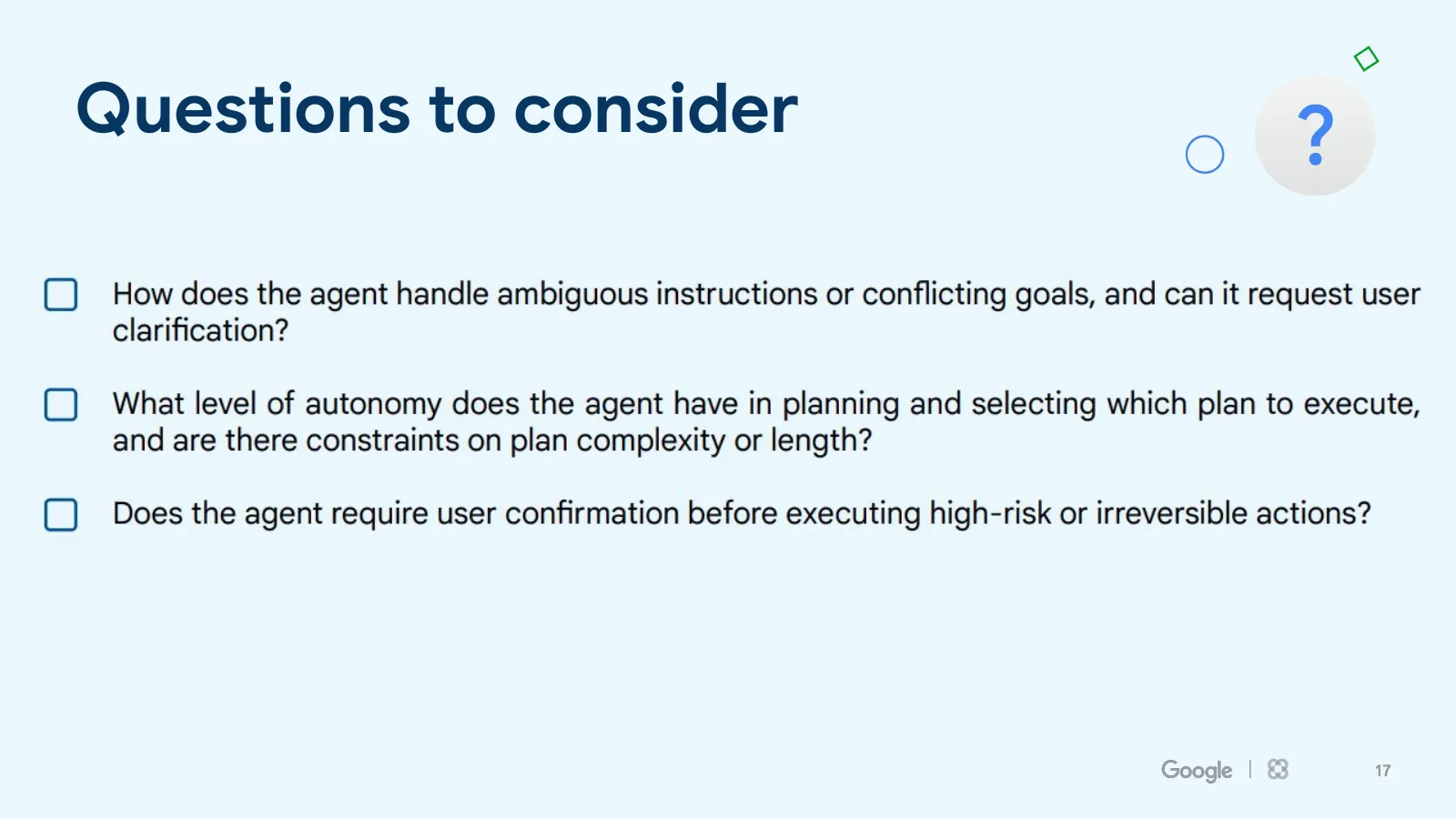 Slide 17: Questions to consider