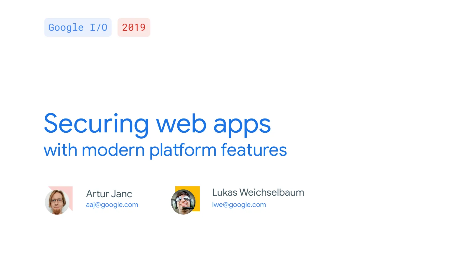 Slide 2: Google I/O 2019