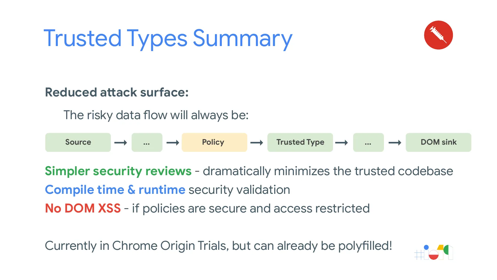 Slide 41: Trusted Types Summary