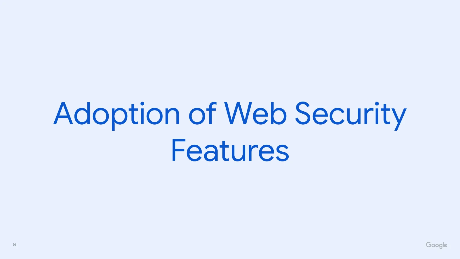 Slide 26: Adoption of Web Security